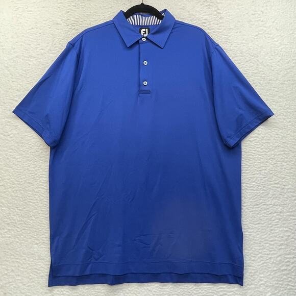 FootJoy Polo Shirt Mens XL Blue Performance Golf Stretch Moisture Wicking Casual - Picture 1 of 10